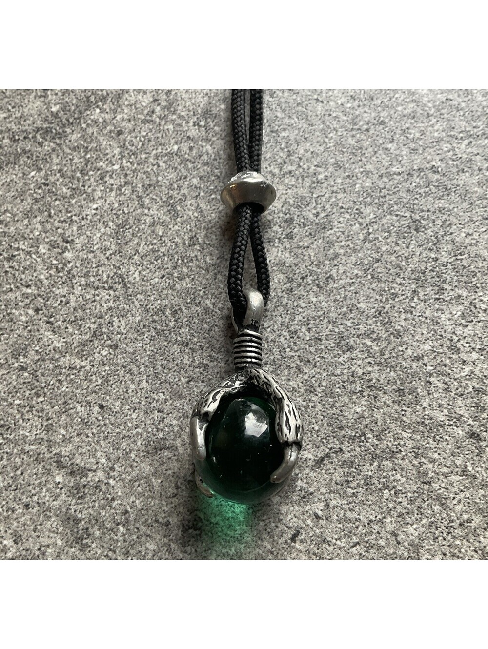 DRAGON CLAW GREEN POWER Sphere Orb Pendant Necklace For Prosperity & Success A6